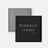 Wisdom Begins In Wonder Socrates Quote Men Women K マグネット (正面/裏面)