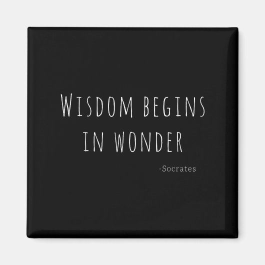 Wisdom Begins In Wonder Socrates Quote Men Women K マグネット (正面)