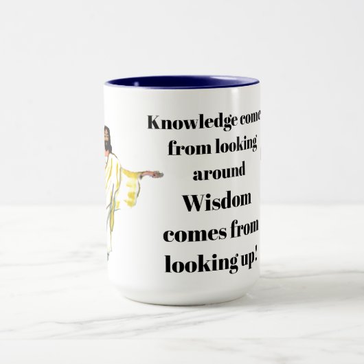 WISDOM COMES FROM LOOKING UP マグカップ (中央)