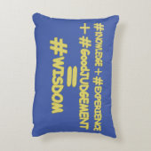 "WISDOM EQUATION"かわいい式デザイン。買今 アクセントクッション (裏面(縦))