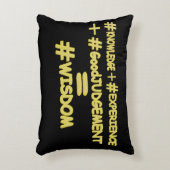 "WISDOM EQUATION"かわいい式デザイン。買今 アクセントクッション (正面(垂直))