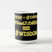 "WISDOM EQUATION"かわいい式デザイン。買今 コーヒーマグカップ (中央)