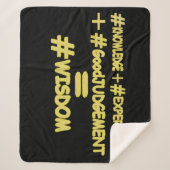 "WISDOM EQUATION"かわいい式デザイン。買今 シェルパブランケット (正面)