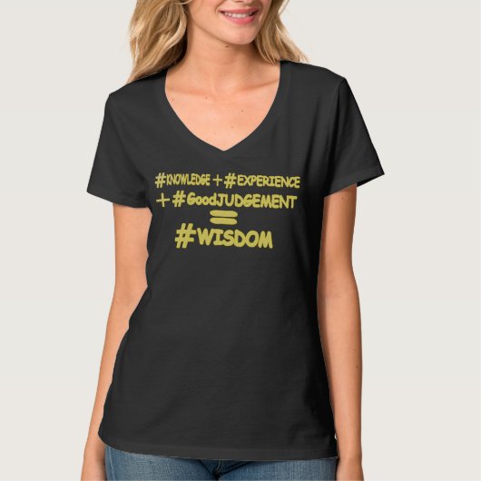 "WISDOM EQUATION"かわいい式デザイン。買今 Tシャツ (正面)