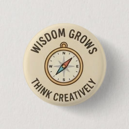 Wisdom Growth — 創造的に考える 缶バッジ