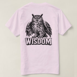 “Wisdom” Owl Graphic T-Shirt – Vintage Knowledge  Tシャツ