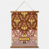 Wisdom & Prosperity: The Regal Elephant Symbol Ach 吊り下げ型タペストリー (正面)