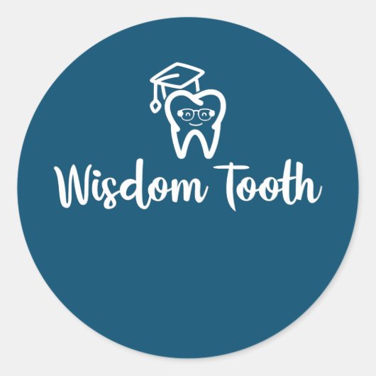 Wisdom tooth Dentist Dental hygienist Doctor ラウンドシール (正面)
