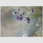 Wisdom's Muse ラベンダーアイリス ホワイトセージ 水彩画 薄葉紙 (正面)