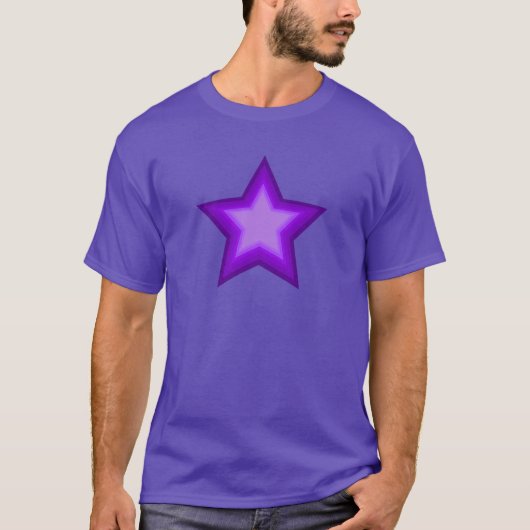 WIse紫5つ星 – 7層 Tシャツ (正面)