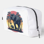 Wise and Wild – Retro Elephant Family Sunset  ドップキット (右コーナー)