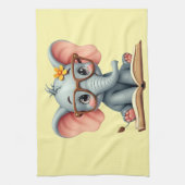 Wise Baby Elephant キッチンタオル (縦)