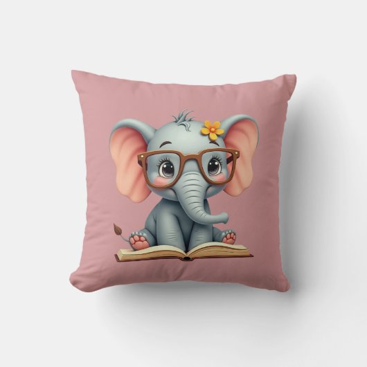 Wise Baby Elephant クッション (正面)
