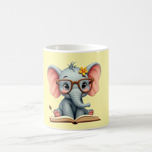 Wise Baby Elephant コーヒーマグカップ (中央)