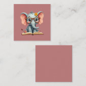 Wise Baby Elephant スクエア名刺 (正面/裏面)