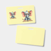 Wise Baby Elephant バッジ (正面&裏面)