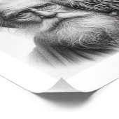 Wise Companions: Elderly Man with Owl Wall Art フォトプリント (角)