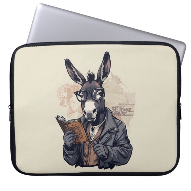 Wise Donkey — Laptop Sleeve ラップトップスリーブ (正面)