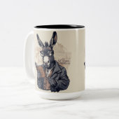 Wise Donkey — Mug ツートーンマグカップ (正面左)