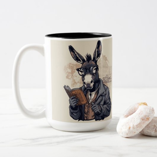 Wise Donkey — Mug ツートーンマグカップ (ドーナツ)
