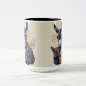 Wise Donkey — Mug ツートーンマグカップ (中央)