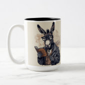 Wise Donkey — Mug ツートーンマグカップ (左)