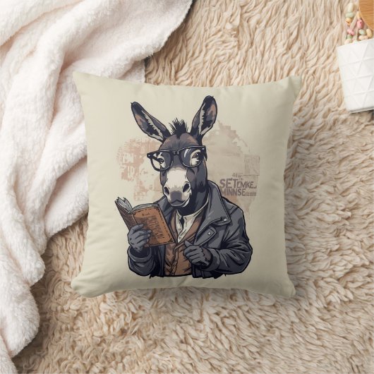 Wise Donkey — Pillow Cover クッション (ブランケット)