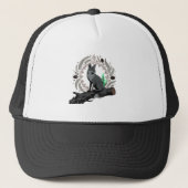 Wise Fox Silhouette Nature Talisman Graphic Art キャップ (正面)