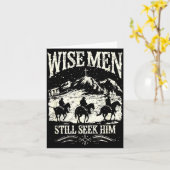 Wise Men Still Seek Him Christian Christmas Jesus  カード (黄色い花)