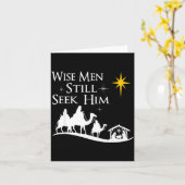 Wise Men Still Seek Him Christian Christmas Jesus  カード (黄色い花)