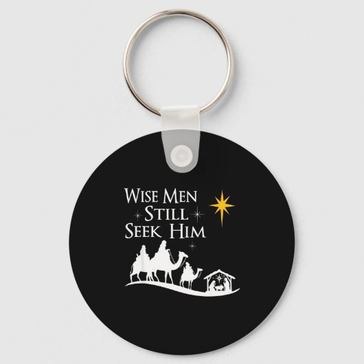 Wise Men Still Seek Him Christian Christmas Jesus  キーホルダー (正面)
