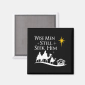 Wise Men Still Seek Him Christian Christmas Jesus  マグネット (正面/裏面)