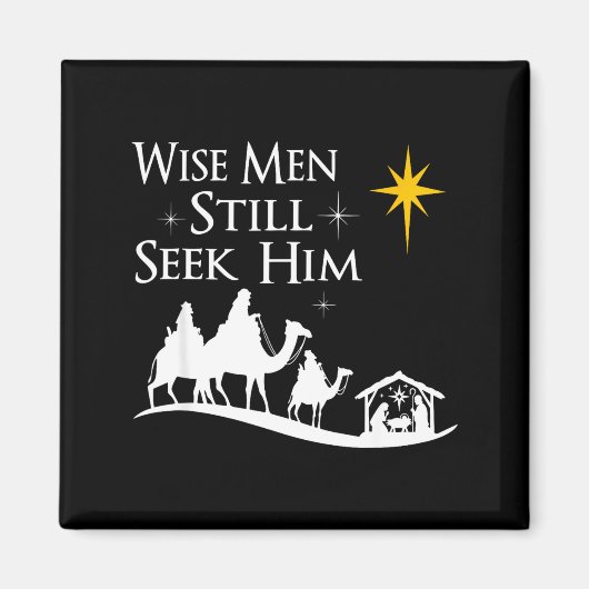 Wise Men Still Seek Him Christian Christmas Jesus  マグネット (正面)