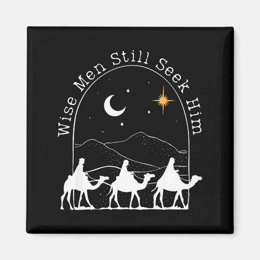 Wise Men Still Seek Him Christian Christmas Jesus  マグネット (正面)