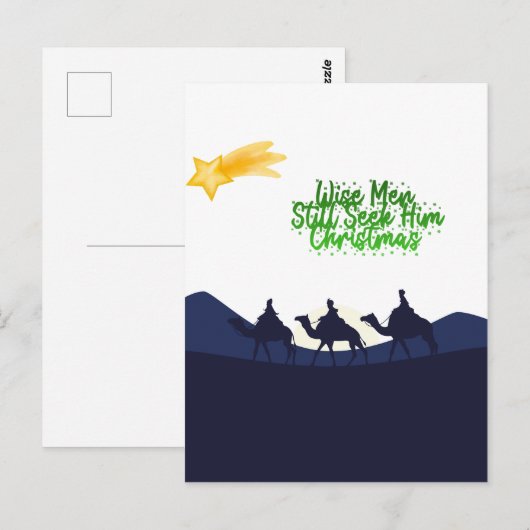 Wise Men Still Seek Him Christmas ポストカード (正面/裏面)
