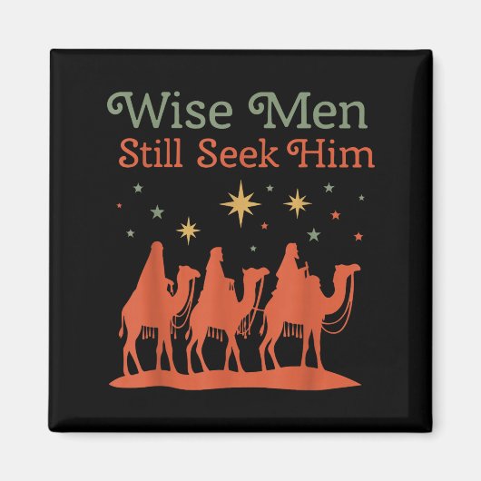 Wise Men Still Seek Him Nativity Scene Christian C マグネット (正面)