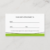 Wise Oak Treeサー気にビス-アポイントメント 予約カード (裏面)