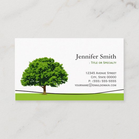 Wise Oak Treeサー気にビス-アポイントメント 予約カード (正面)