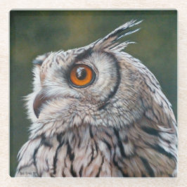 Wise Owl  ガラスコースター