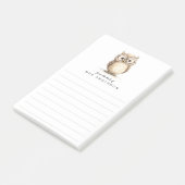 Wise owl from the desk of name lined ポストイット (アングル)