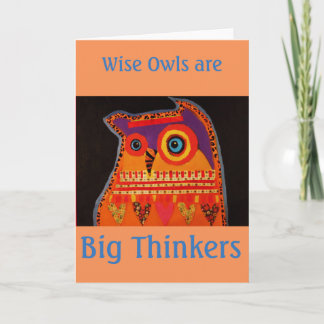 Wise Owl Greeting Card カード