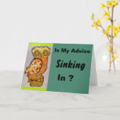 Wise Owl Greeting Card カード (黄色い花)