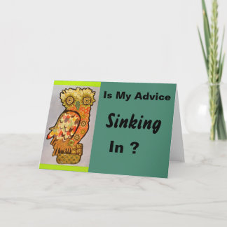 Wise Owl Greeting Card カード