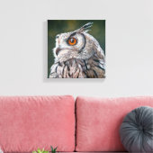 Wise Owl Painting Small キャンバスプリント (インサイチュ (リビング))