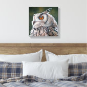Wise Owl Painting Small キャンバスプリント (インサイチュ (寝室))