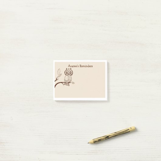 Wise Owl Post-it Notes ポストイット (デスク上)