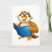 Wise Owl Reading Book カード (正面)