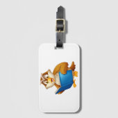 Wise Owl Reading Book ラゲッジタグ (正面縦)