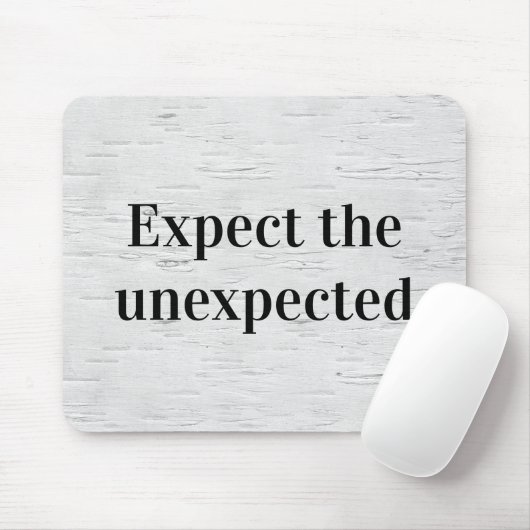 Wise Quote on Birch Tree Texture マウスパッド (マウス)