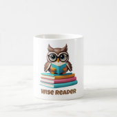 Wise Reader Owl Coffee Mug Gift コーヒーマグカップ (中央)